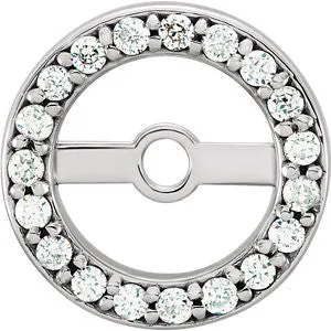 14K White 3.45mm ID .07 CTW Diamond Earring Jackets