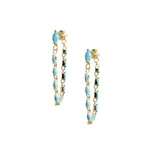 Athena Ear Jackets in Turquoise
