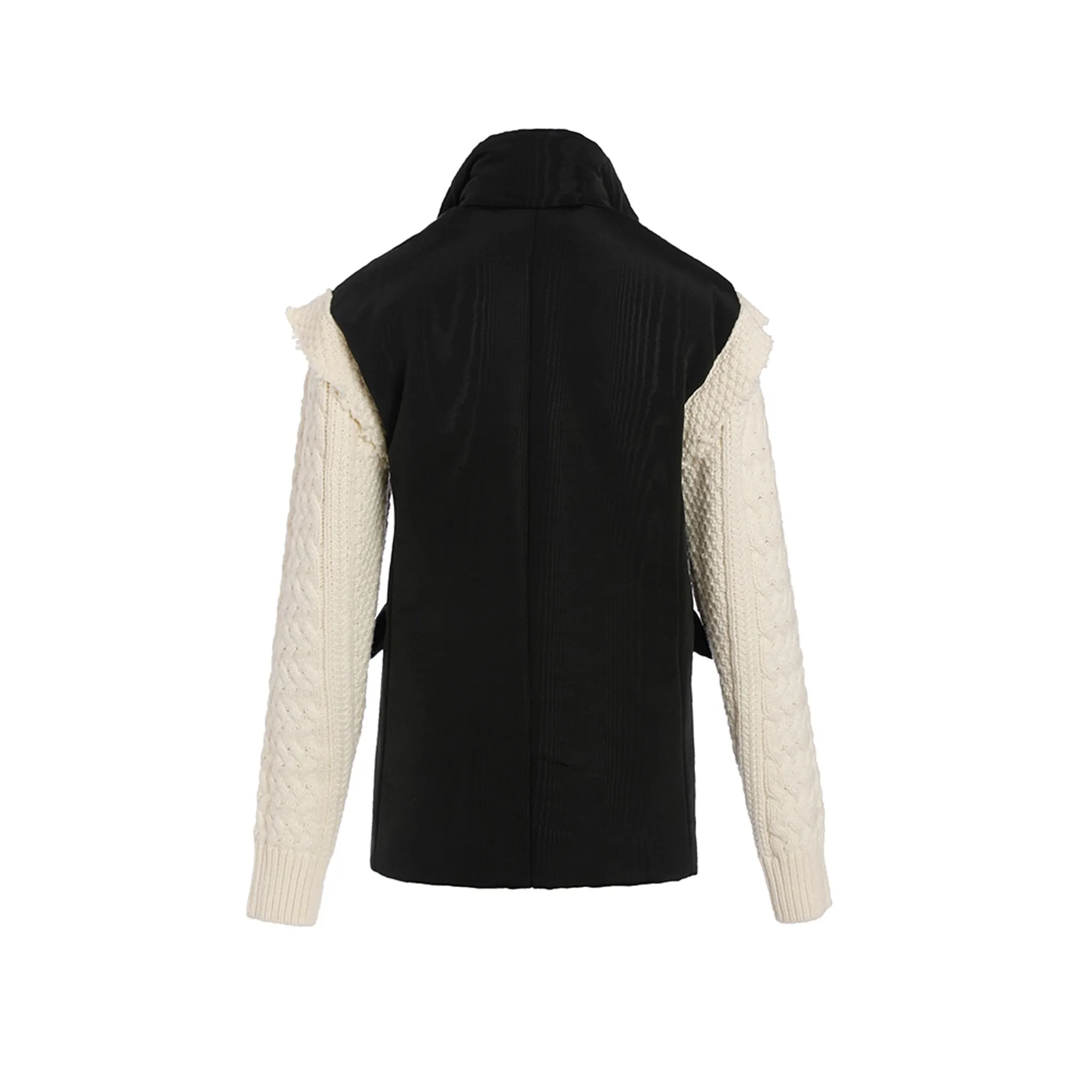 Black Knitted Sleeve Jackets
