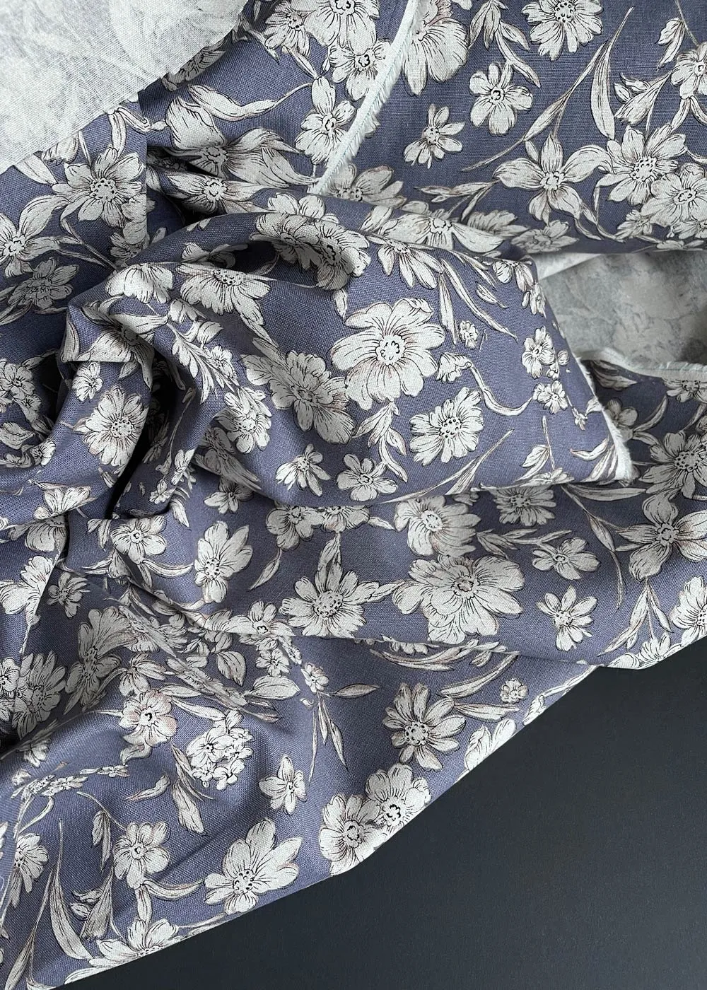 Botany, Smokey Lavender. Cotton Linen
