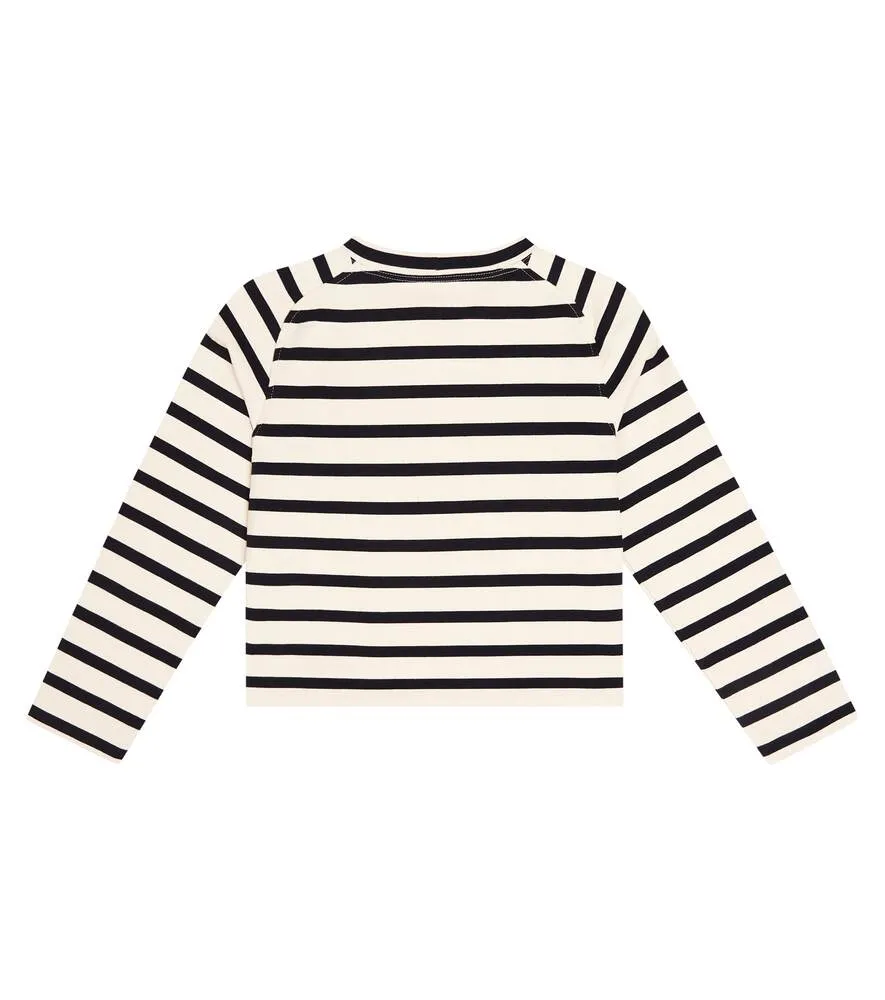 Brunello Cucinelli Striped Cotton Blend Top, Multicolor