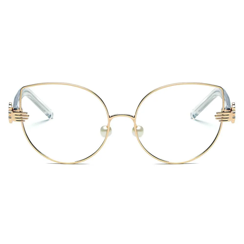CENTRALIA | S2042 - Women Metal Frame Cat Eye Hands Classic Sunglasses