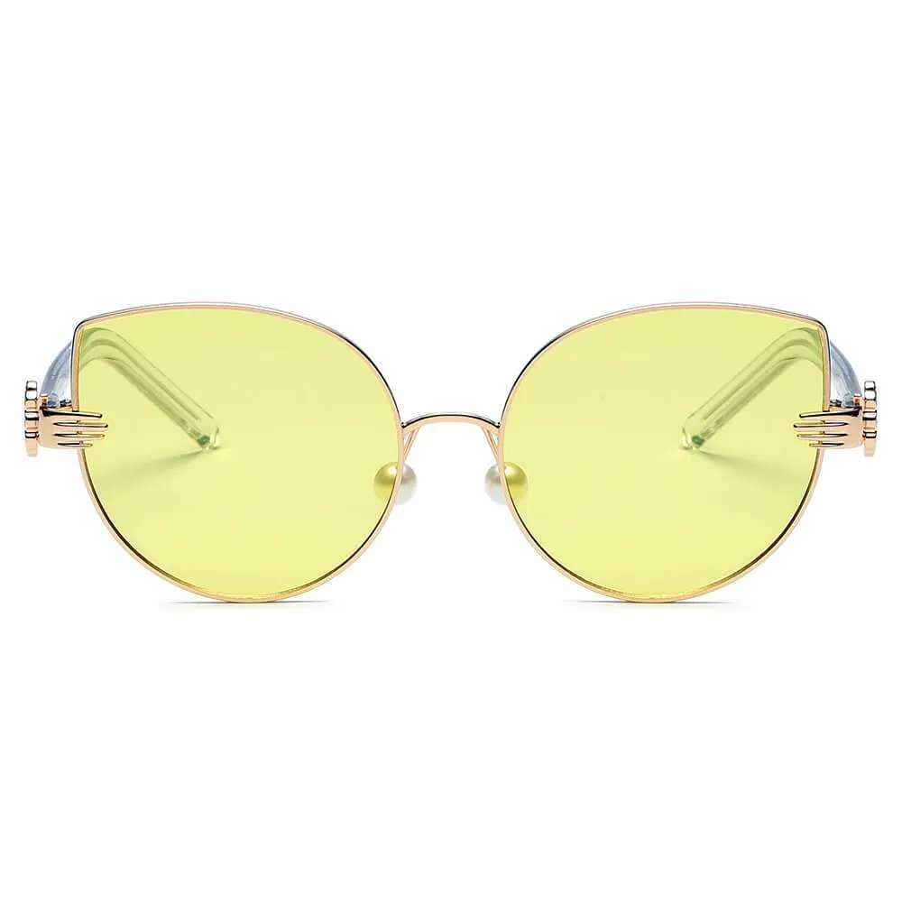 CENTRALIA | S2042 - Women Metal Frame Cat Eye Hands Classic Sunglasses