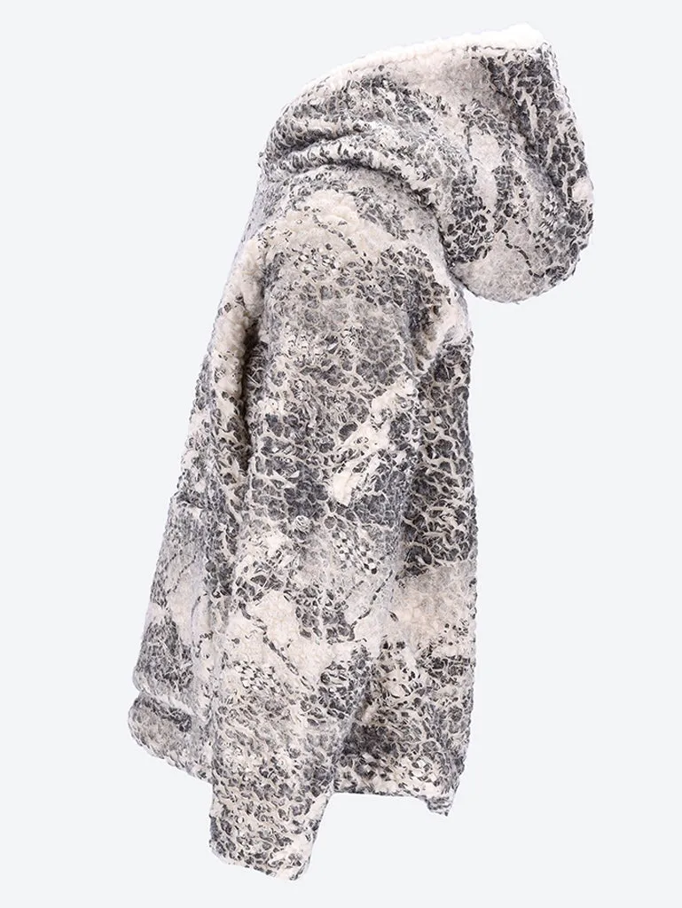 Fleece hoodie knit