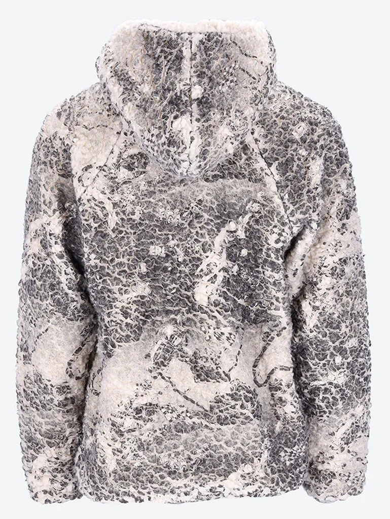 Fleece hoodie knit