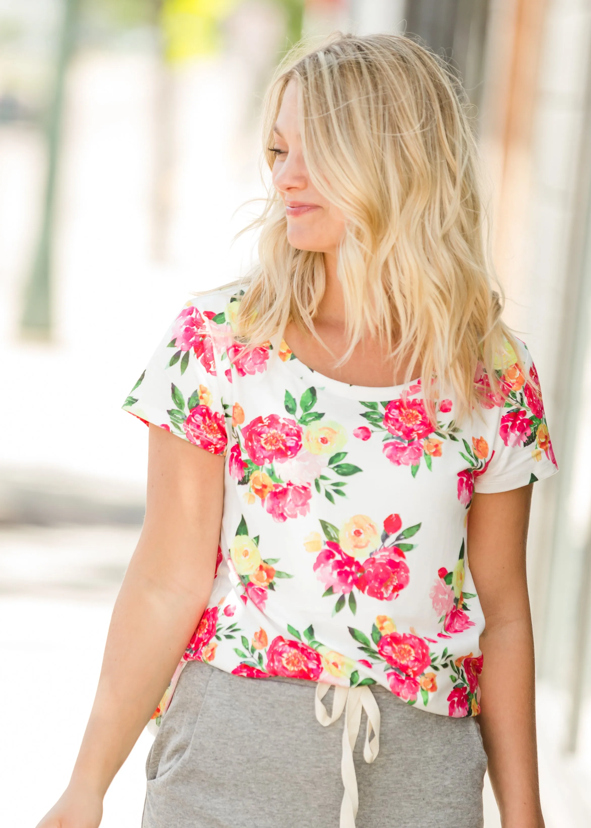 Floral Ultra Soft Short Sleeve Tee - FINAL SALE