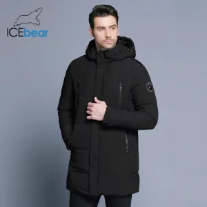 ICEbear 2019 Winter Jacket Men  Slim Thick Warm Top Quality Waterproof Zipper Clothes For Men Fashion Winter Coats Man 17MD942D