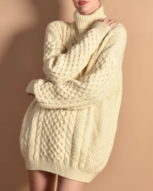 Johnna 80s Cable Knit Turtleneck
