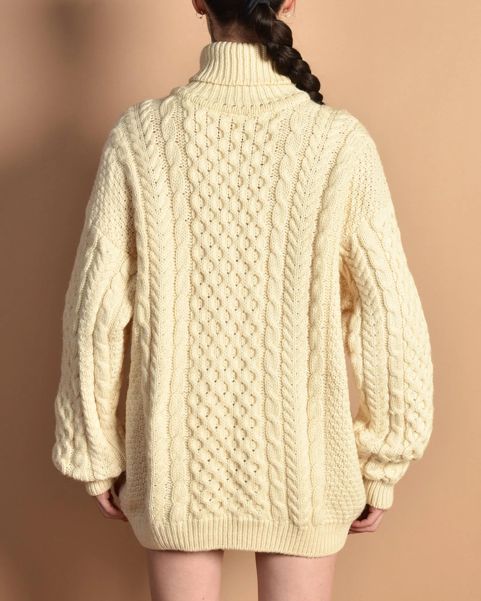 Johnna 80s Cable Knit Turtleneck