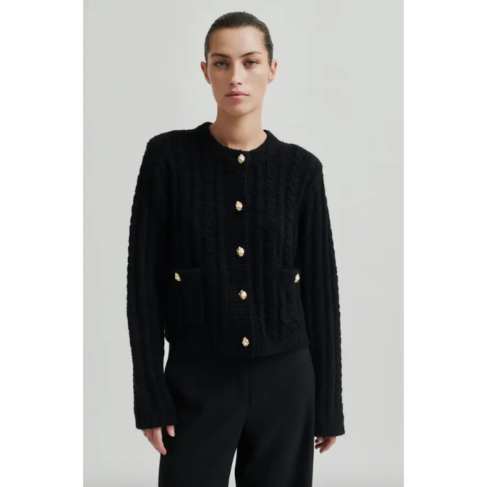 Karolina Knit Cardigan Black