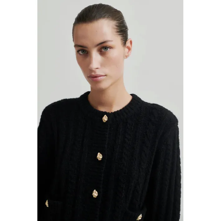Karolina Knit Cardigan Black