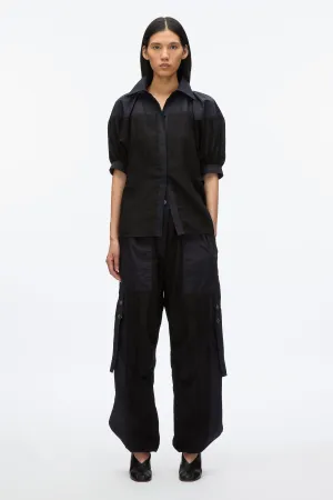 Lantern Sleeve Combo Shirt