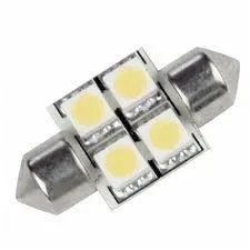 LED Bulb, Festoon, 31mm, 4 LED, 10-30Vdc Replacement Bulbs