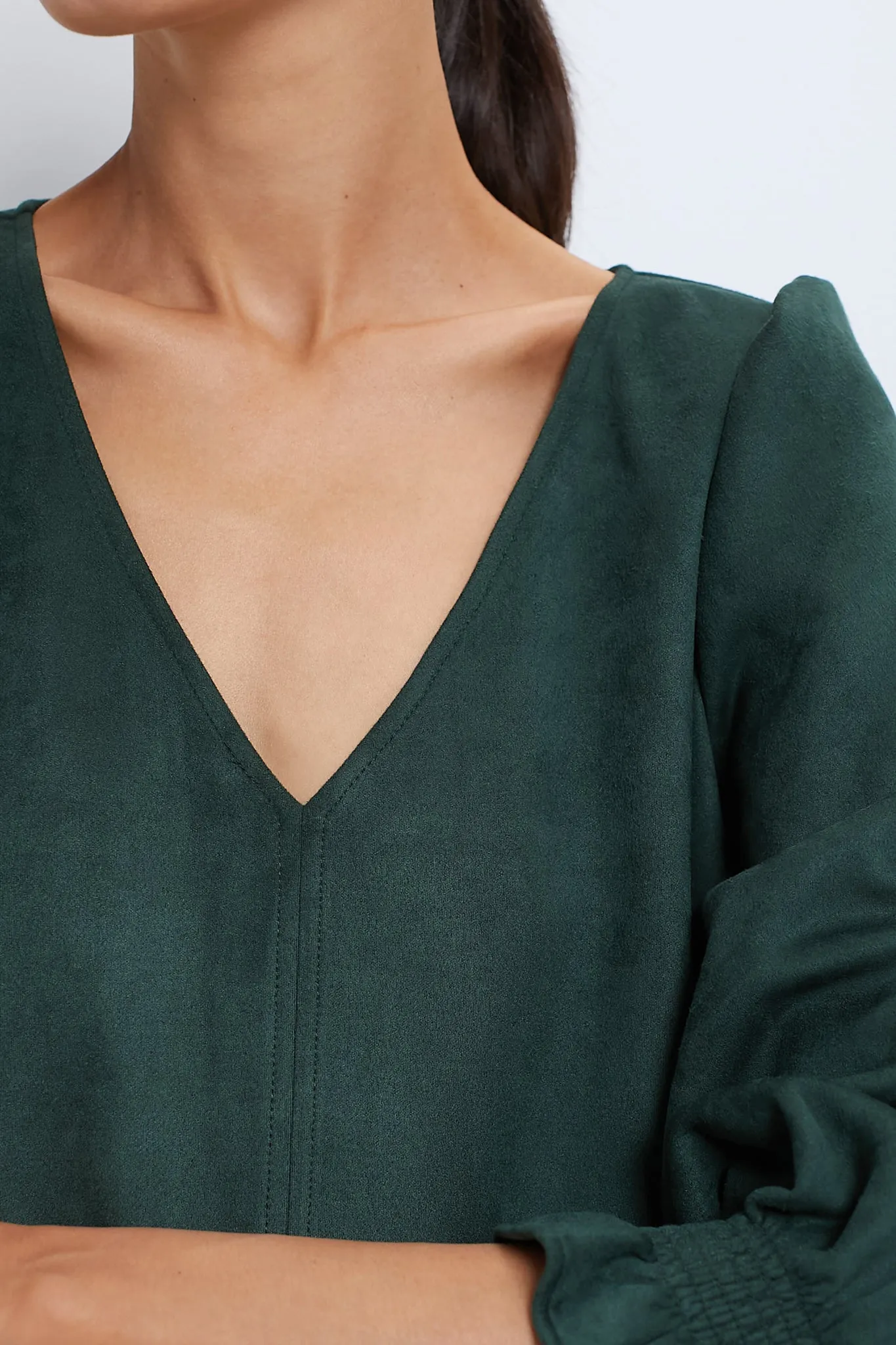 Malachite Suede Easton Blouse