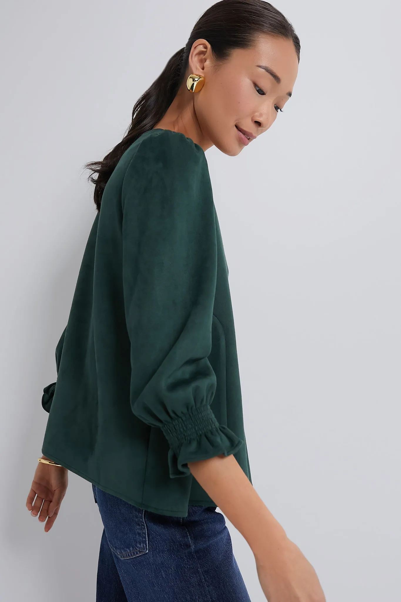 Malachite Suede Easton Blouse