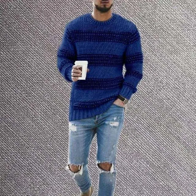 Men Autumn Casual Vintage Style Turtleneck Sweater