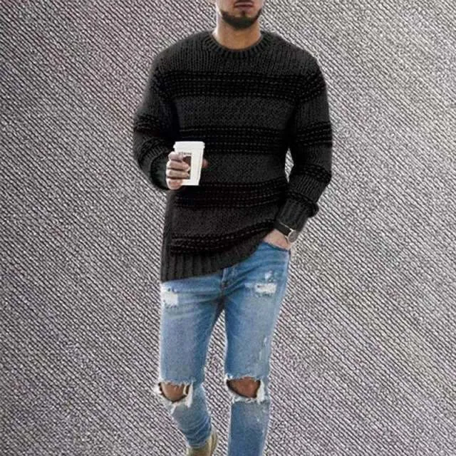 Men Autumn Casual Vintage Style Turtleneck Sweater