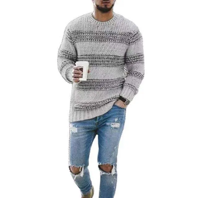 Men Autumn Casual Vintage Style Turtleneck Sweater