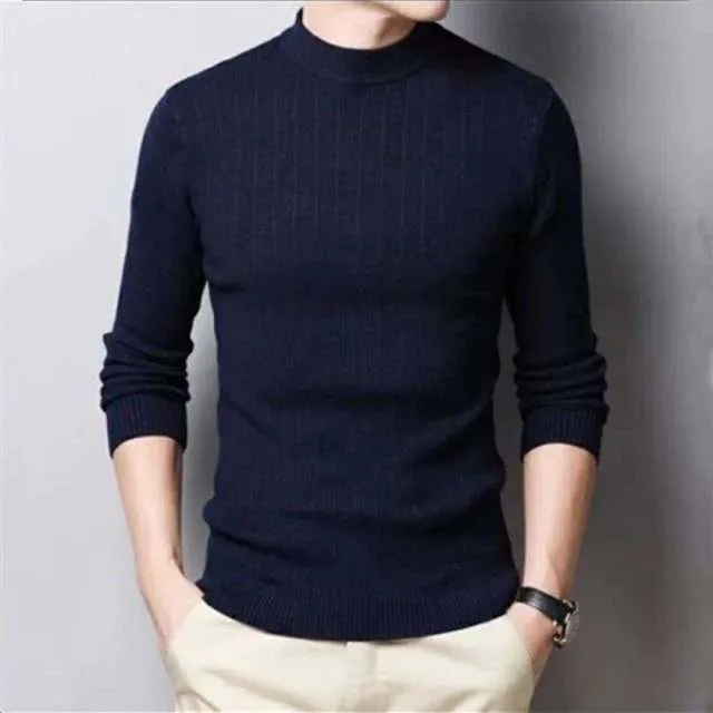 Men Autumn Casual Vintage Style Turtleneck Sweater