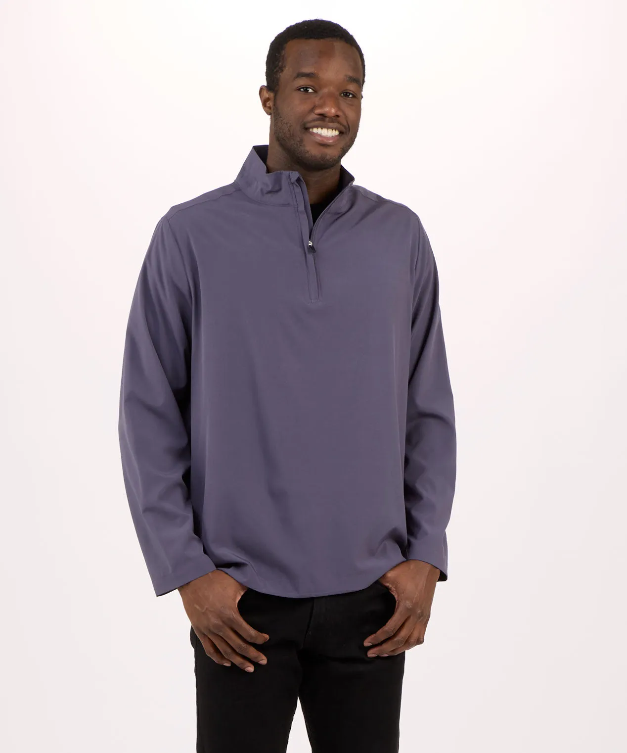 Men's Stretch Woven Quarter Zip Pullover