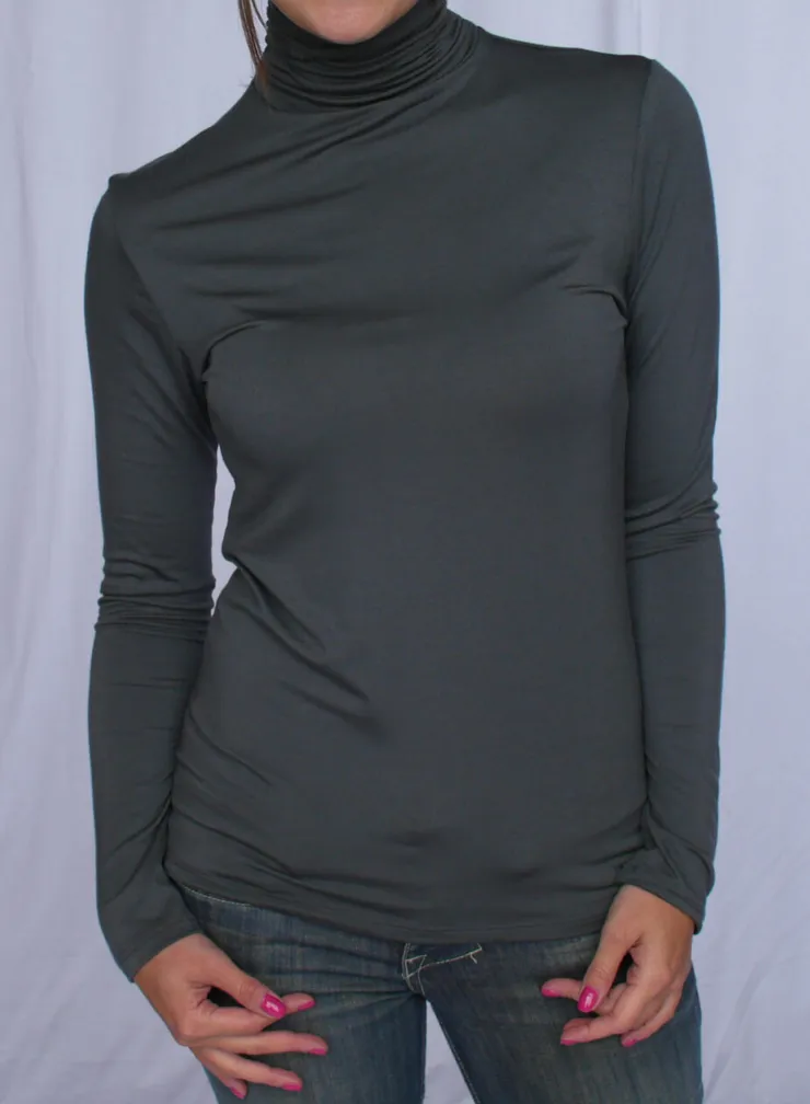 Necessitees M5112B Black Turtleneck