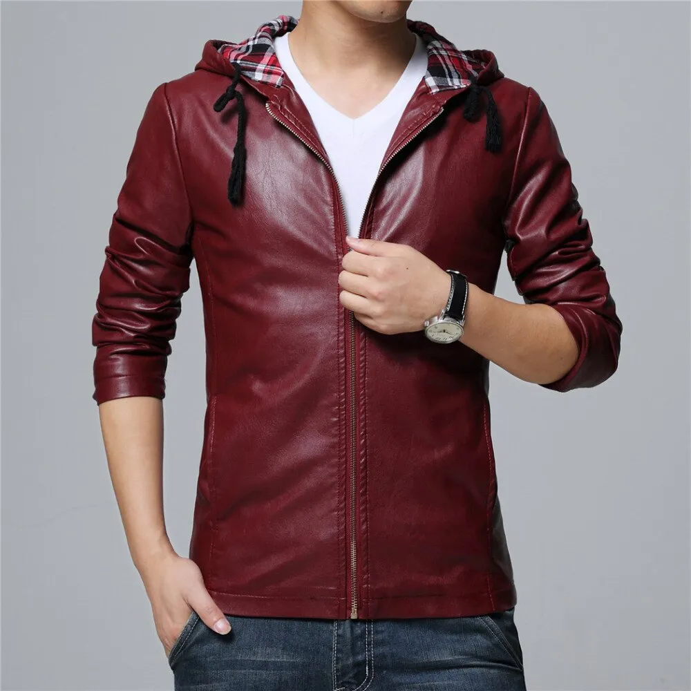New mens faux leather jackets