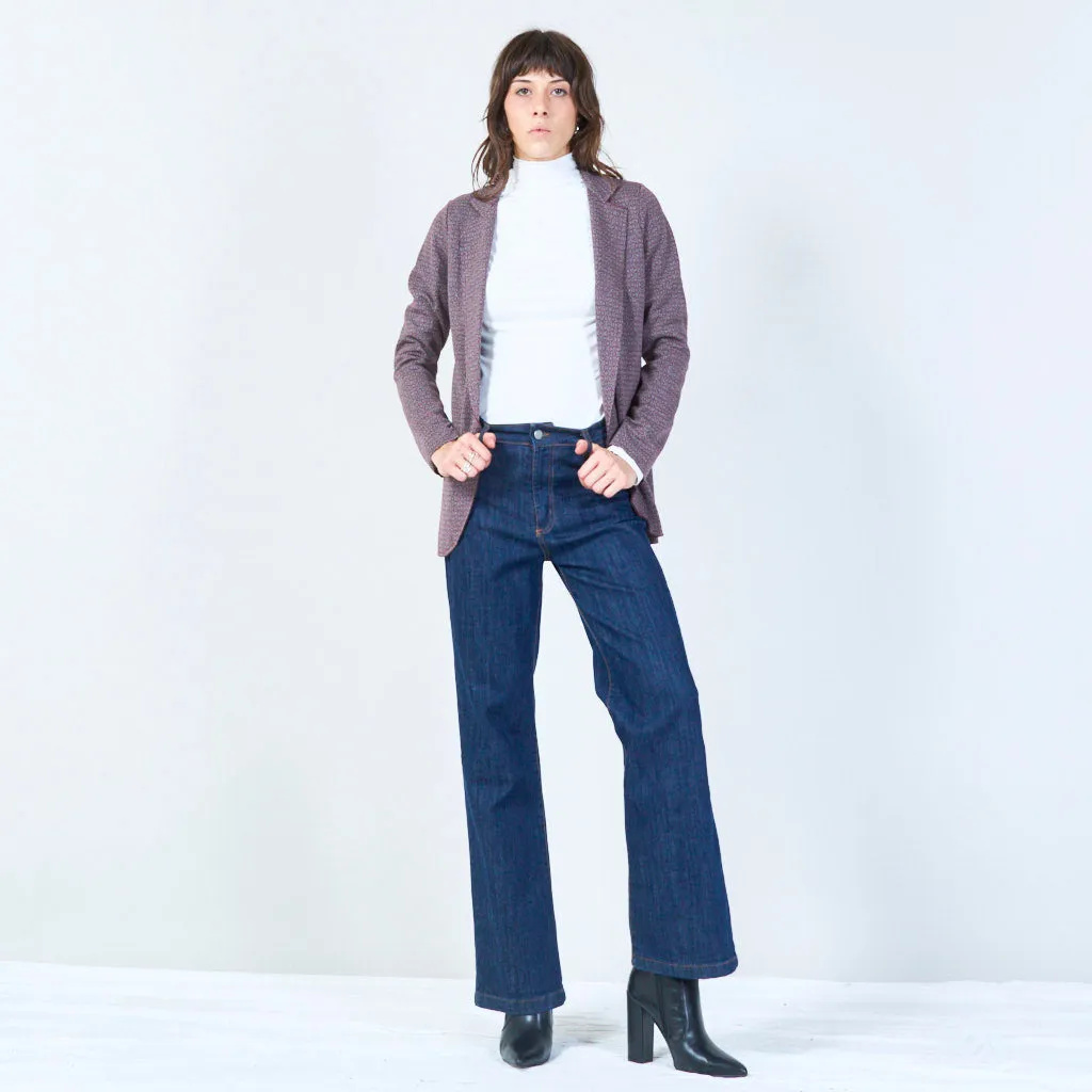 Patterned open-front blazer wholesale