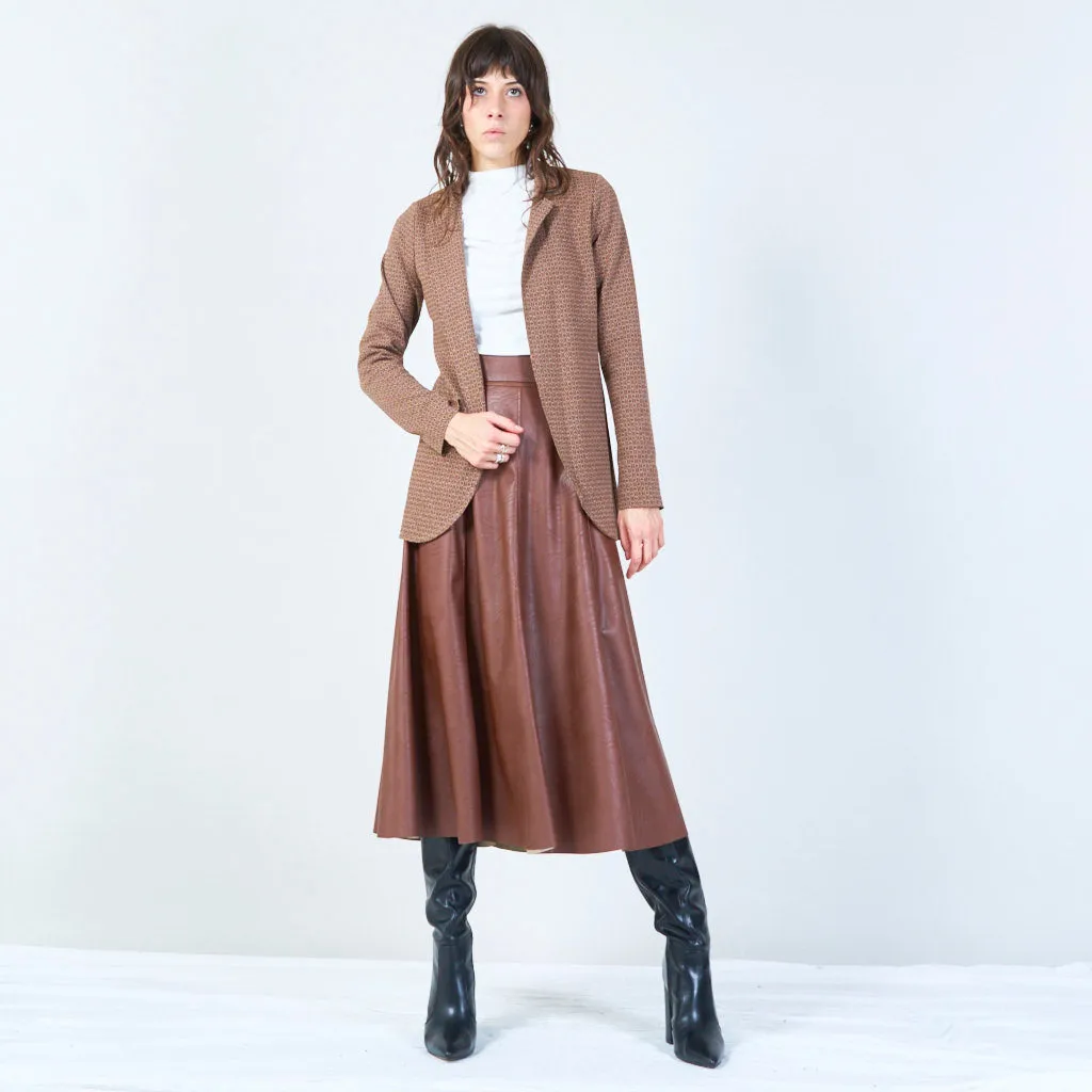 Patterned open-front blazer wholesale