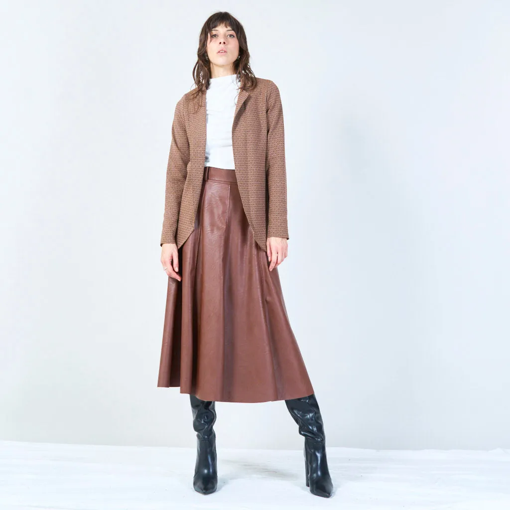 Patterned open-front blazer wholesale