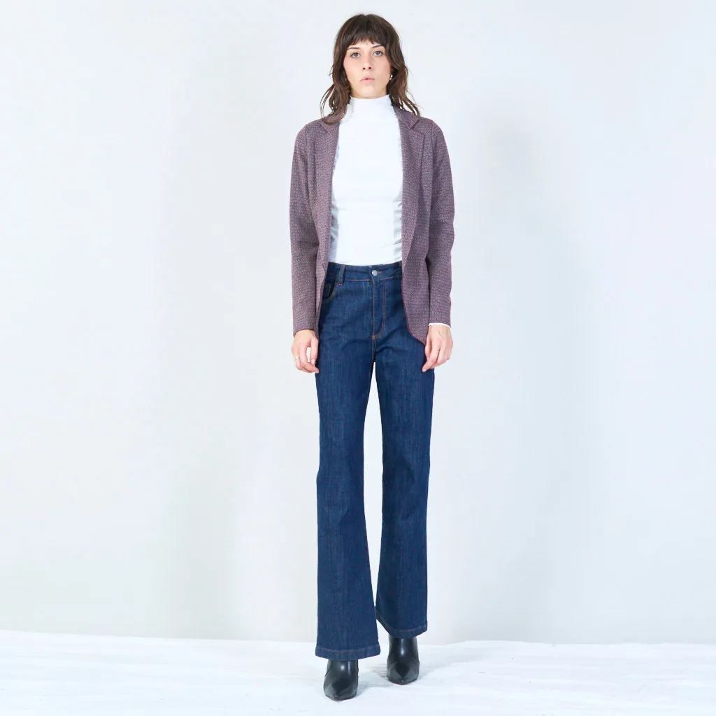 Patterned open-front blazer wholesale