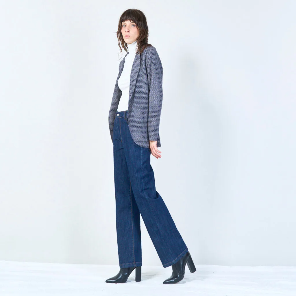 Patterned open-front blazer wholesale