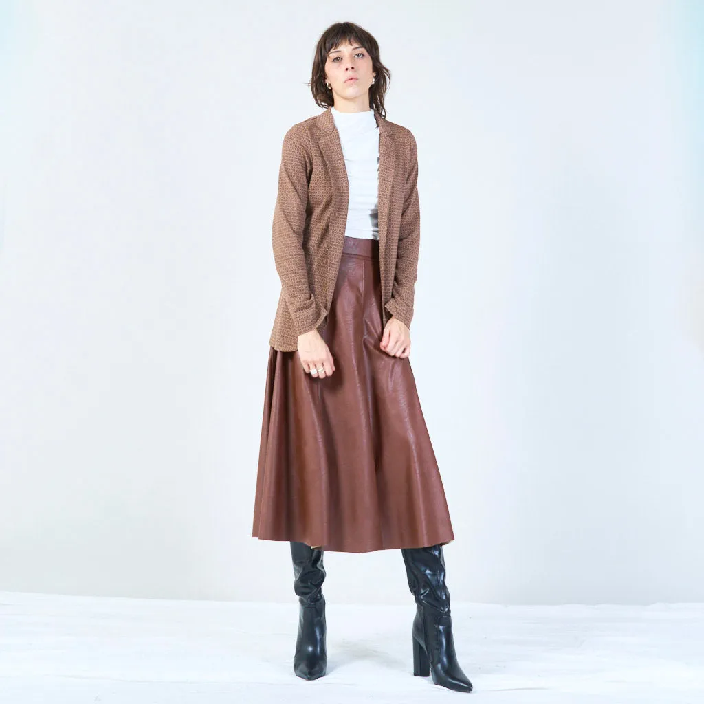 Patterned open-front blazer wholesale
