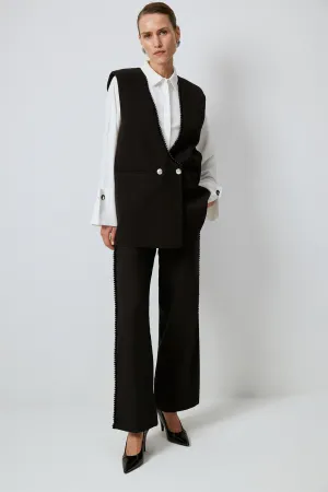 PEARL DETAILED CREPE VEST