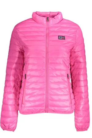 Pink Polyamide Jackets & Coat