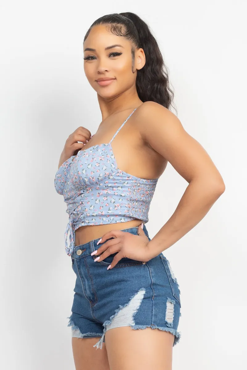 Women's Floral Ditsy Front Tie Top