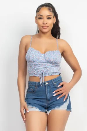 Women's Floral Ditsy Front Tie Top